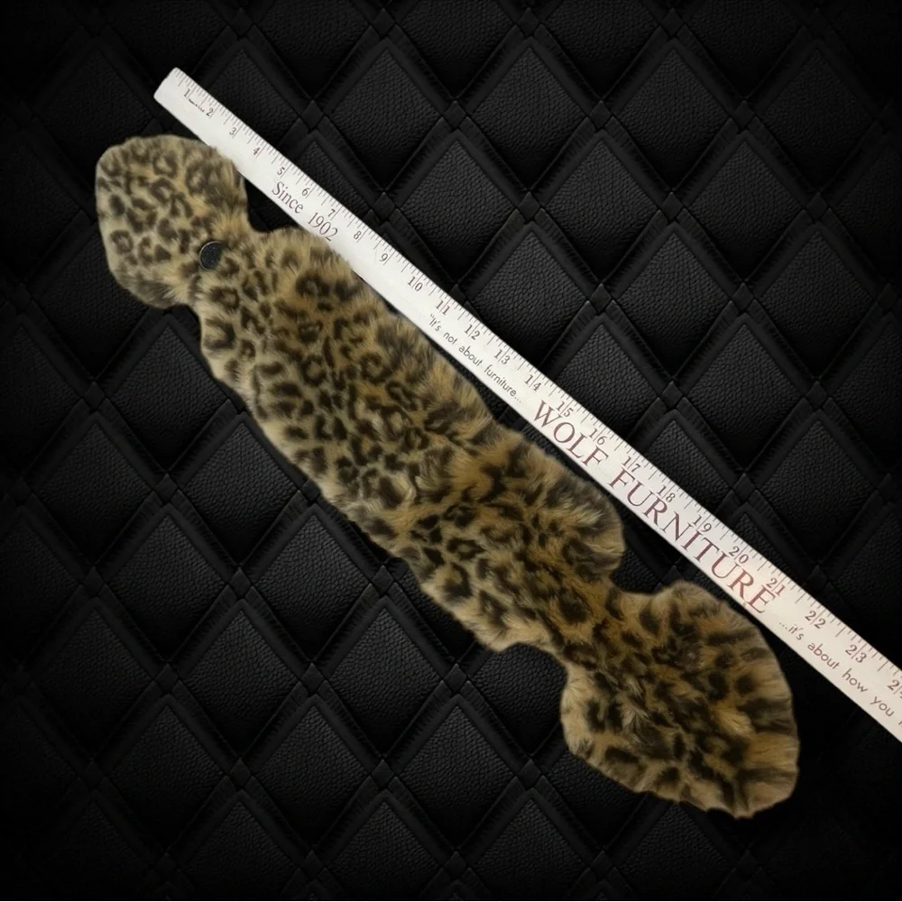 Mud Pie Baby Leopard Print Faux Fur Wrap Collar